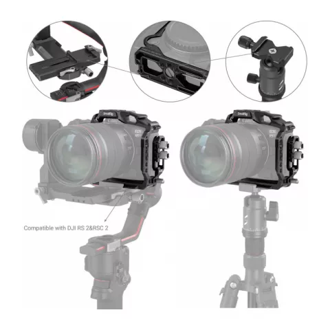 SmallRig 3656 Комплект для цифровых камер EOS R5 / R6 “Black Mamba“ Half Cage