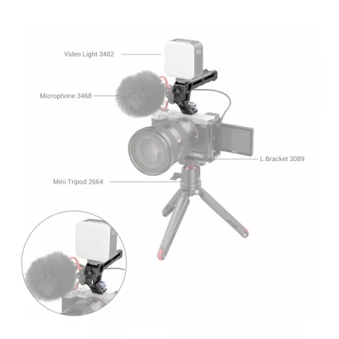 SmallRig 3764 Ручка верхняя облегченная Top Handle with Cold Shoe (Lite)