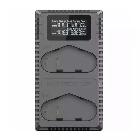 Зарядное устройство Nitecore UCN4PRO с 2 слотами для аккумуляторов Canon LP-E19 / LP-E4 / LP-E4N