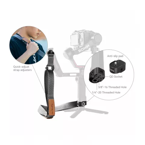 SmallRig 4118 Плечевой ремень для электронного стабилизатора DJI RS3 / RS3 Pro / RS2