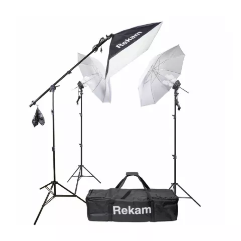 Комплект флуоресцентных осветителей Rekam CL4-615-SB UM Boom Kit с софтбоксами и зонтами