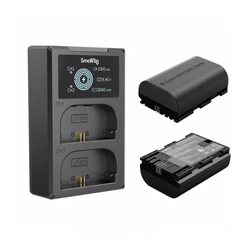 SmallRig 3821 Зарядное устройство с двумя литий-ионными аккумуляторами LP-E6NH
