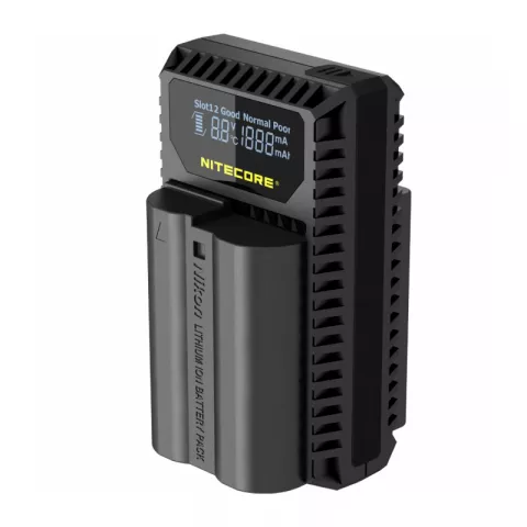 Зарядное устройство Nitecore UNK1 с 2 слотами для аккумуляторов Nikon EN-EL14 / EN-EL14a / EN-EL15