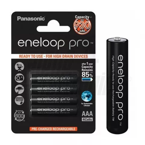 Аккумулятор PANASONIC Eneloop Pro AAA 900 4BP (BK-4HCDE/4BE)