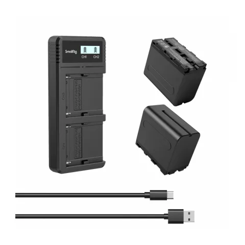 SmallRig 3823 Зарядное устройство с двумя литий-ионными аккумуляторами NP-F970