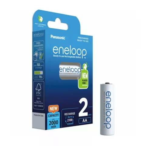 Аккумулятор Panasonic eneloop AA 2000 2шт (BK-3MCDE/2BE)