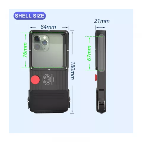 Seafrogs SF-PH-03 Универсальный подводный бокс для смартфонов с сенсорным экраном