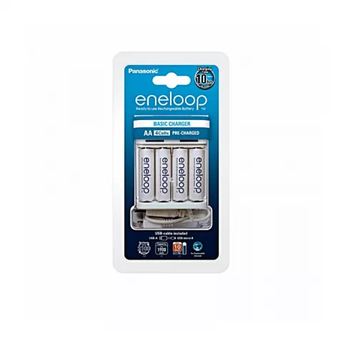 Зарядное устройство Panasonic Basic (K-KJ61MCC40USB ) для 2 или 4 акк АА/ААА Ni-MH USB + 4шт АА 1900