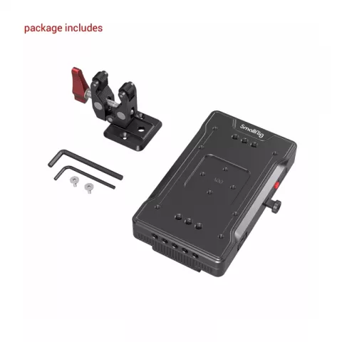 SmallRig 3202 Адаптер крепления аккумулятора V Mount Battery Adapter Plate with Crab-Shaped Clamp
