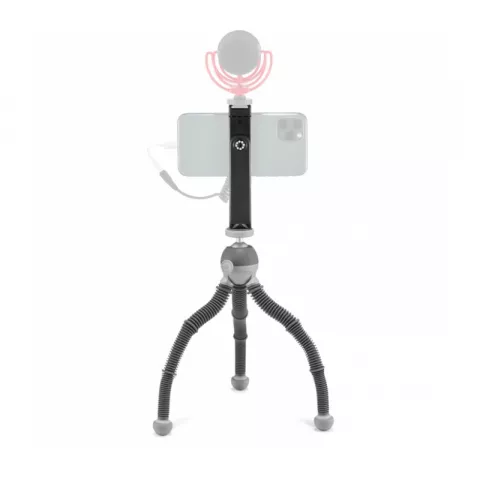 Joby PodZilla Medium Kit гибкий штатив с держателем для смартфона, серый (JB01731)