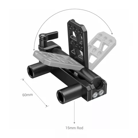 Smallrig MD2802 Поворотный держатель аккумулятора для направляющих 15мм Rod Battery Hinge