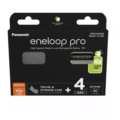 Аккумулятор PANASONIC Eneloop Pro AAA 900 4BP (BK-4HCDEC4BE) с кейсом
