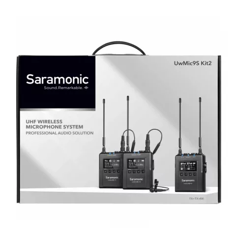 Saramonic UwMic9s Kit2 Mini (RX9S+TX9S+TX9S) приемник и 2 передатчика с DK3A микрофонами