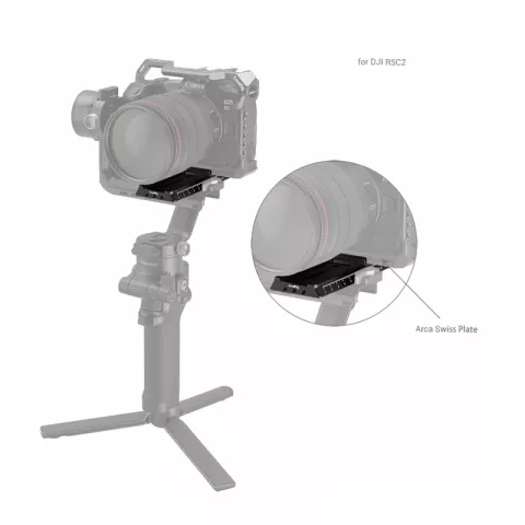 SmallRig 3061 Быстросъемная площадка с креплением Arca-Swiss для стабилизатора DJI RS 2 / RSC 2