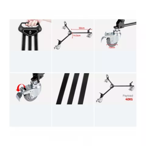 E-Image EI-7003 Universal Dolly Тележка для видеоштатива на колесах