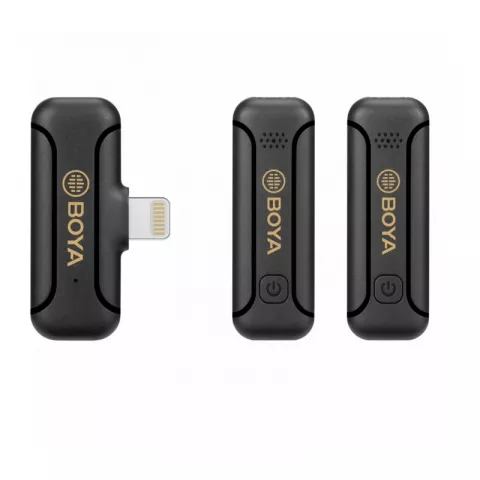 Boya BY-WM3T2-D2 Портативная двухканальная 2,4ГГц беспроводная микрофонная система, Lightning