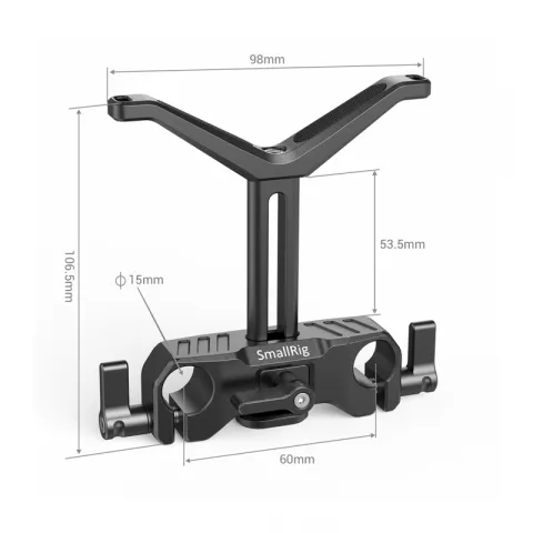 SmallRig BSL2681 Поддержка объектива для направляющих 15мм LWS Universal Lens Support