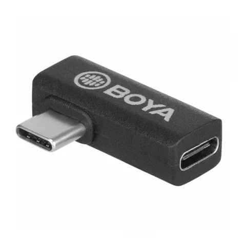 Аудиоадаптер Boya BY-K5 с углом 90 гадусов с Type-C (мама) на Type-C (Папа)