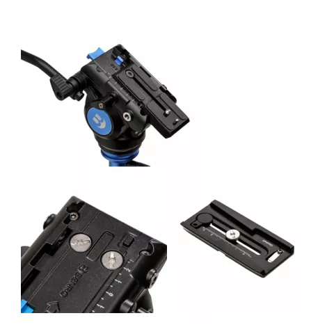 Benro A48FDS4PRO видеомонопод с головой серии 4/4 секционный/зажимы - клипсы/алюминиевый