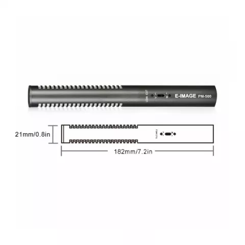 E-Image PM-500 Professional shotgun microphone, mini, 21*182 mm Микрофон