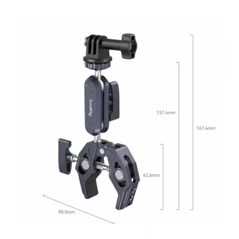 SmallRig 3757B Универсальный держатель-струбцина с кронштейном Crab-Shaped Clamp with Magic Arm