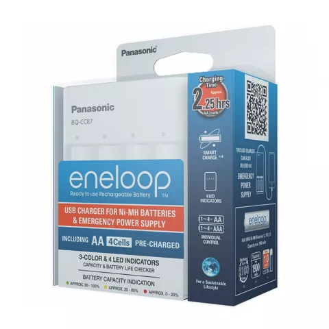 Зарядное устройство eneloop с аккумуляторами K-KJ87MCC40USB