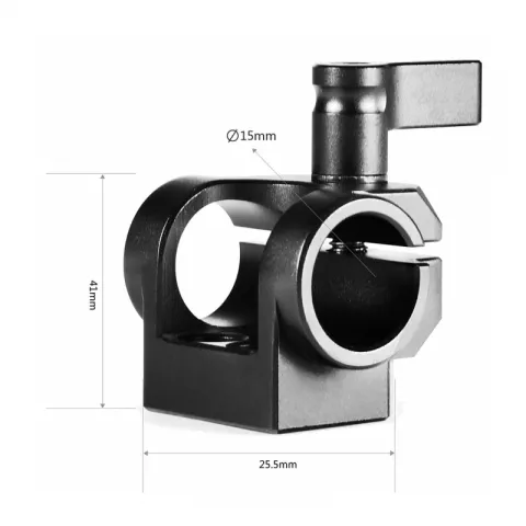 SmallRig 1995 Зажим для направляющих 15мм с креплением 1/4" Rod Clamp