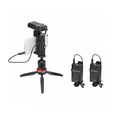 Микрофон Boya BY-WM4 Pro-K2 двухканальный беспроводной (Передатчик TX4 Pro 2шт + Приёмник RX4 Pro)