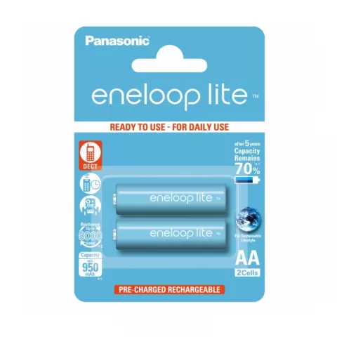 Аккумулятор PANASONIC Eneloop Lite AA 950 2BP (BK-3LCCE/2BE)