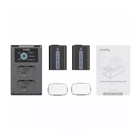 SmallRig 3818 Зарядное устройство с двумя литий-ионными аккумуляторами NP-FW50