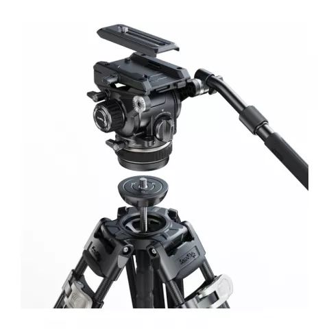 SmallRig 4463 штатив AD-120 с видеоголовой/карбоновый с клипсами Heavy-Duty Carbon Fiber Tripod