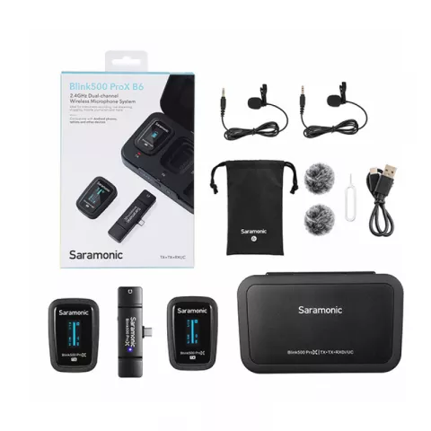 Saramonic Blink500 ProX B6 (TX+TX+RXUC) Радиосистема 2,4Ггц приемник + 2 передатчика, Type-C