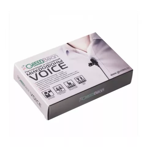 Микрофон петличный GreenBean Voice 4 black S-Jack