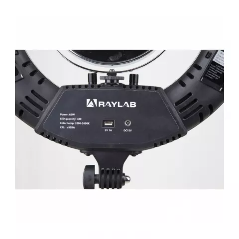 Осветитель Raylab RL-0418 Kit кольцевой, 65 Вт, 3200-5600К, со стойкой