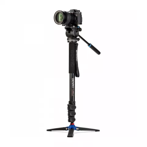Benro A38FDS2PRO видеомонопод с головой серии 3/4 секционный/зажимы - клипсы/алюминиевый