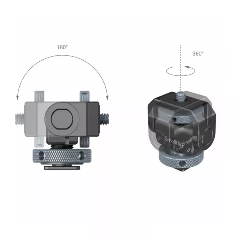 SmallRig 3809 Поворотный держатель монитора облегченный Monitor Mount Lite with Cold Shoe