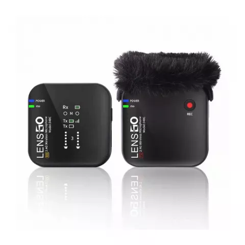 Радиомикрофон LENSGO 348C BLACK 1V2   2 КАНАЛА С ЗАПИСЬЮ WIFI