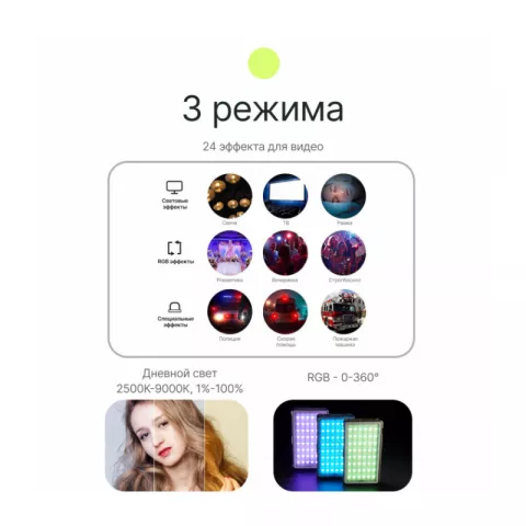Raylab RL-LED12RGB-BL 2500-9000К Осветитель светодиодный синий