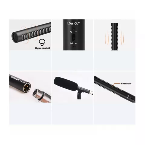 E-Image PM-500 Professional shotgun microphone, mini, 21*182 mm Микрофон