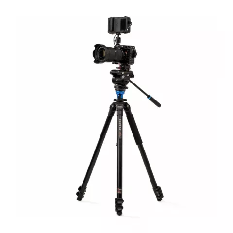 Benro A2573FS4PRO штатив с видеоголовой серии 2/3 секциионный/зажим - клипсы/алюминий