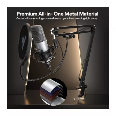 Maono AU-A04E USB-микрофон конденсаторный кардиоидный silver