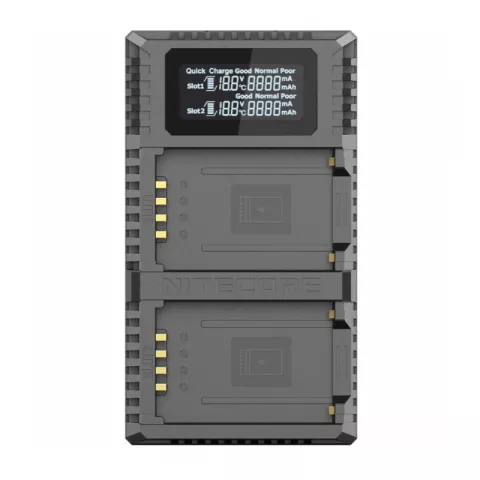 Зарядное устройство Nitecore FX2PRO с 2 слотами для аккумуляторов Fujifilm NP-T125
